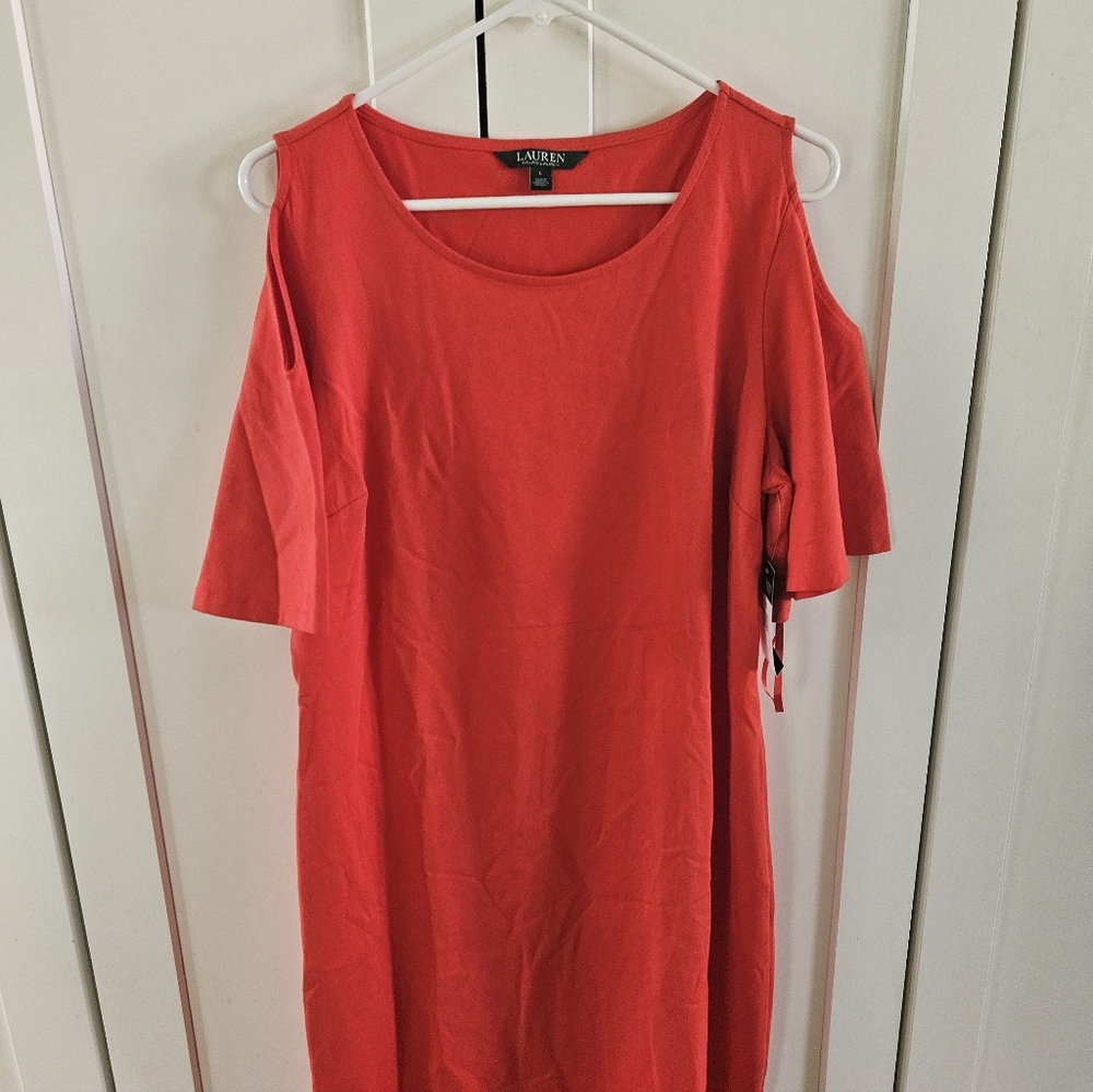 Ralph Lauren Vibrant Red Dress NWT